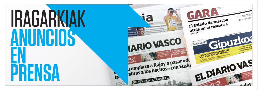 Iragarkiak. Anuncios en prensa