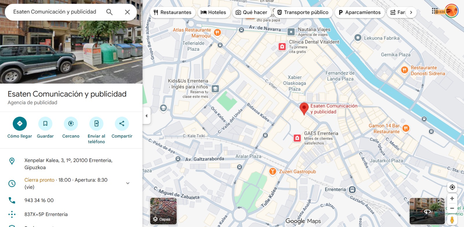 Localización de Esaten